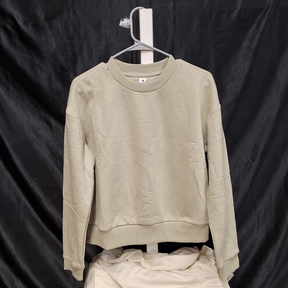90 Degree By Reflex Cream Crew Neck Sweater with Ribbed Cuffs Brand New W/ Tags - Picture 6 of 10